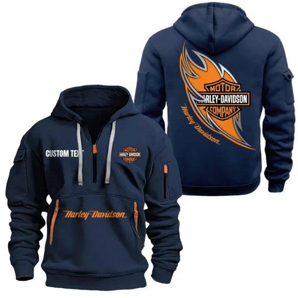 Hoodie Half Zipper Exclusive Logo Gift For Motor Iconic Enthusiasts CAR170 - Navy