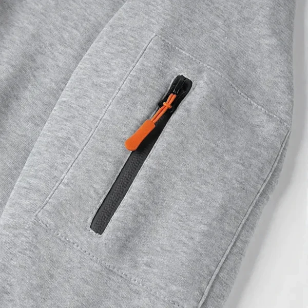 Urban Streetwear Hoodie, Half-Zip with Exclusive Logo EPL110 - Grey - Image 2
