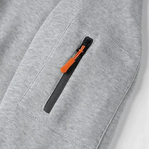 Hoodie Half Zipper Custom Name CLE11082925352 - Gray - Image 2