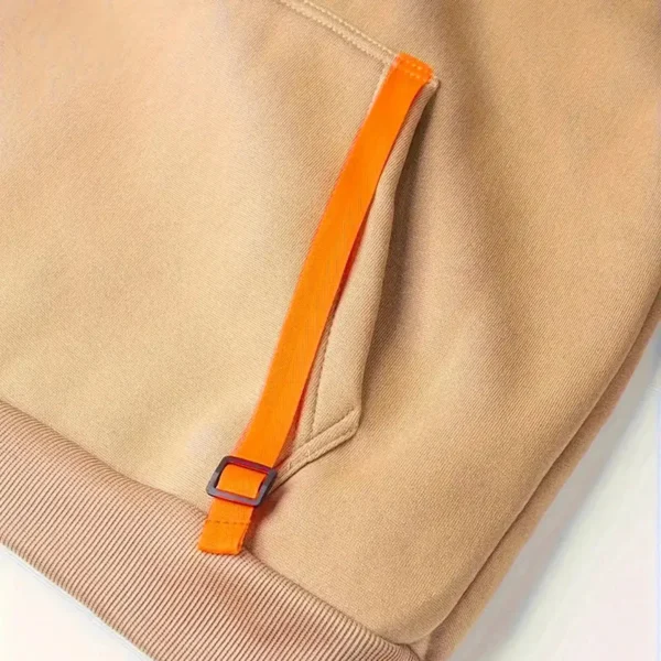 Performance Hoodie Half Zipper, Fan Edition Logo EPL110 - Khaki - Image 2