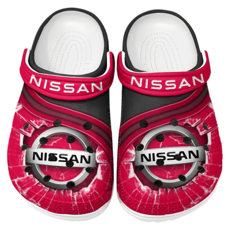Heavy Farm Vehicle Lover’s All Over Print Clog, Slip-On Shoes for Daily Comfort and Garage Style CAR188 - Red