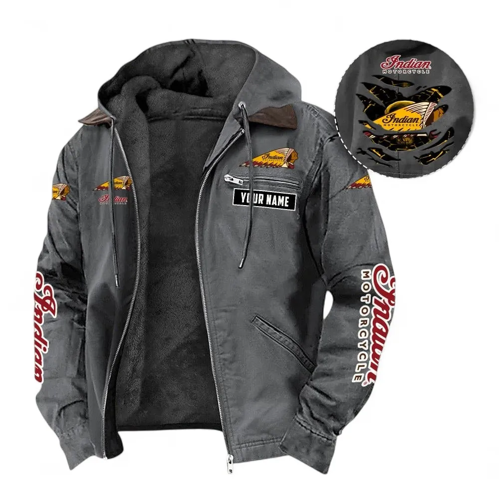 Heritage Bike Hooded And Flannel Hoodie, Comfortable Daily Wear For Motor Lovers CAR391 - Gray