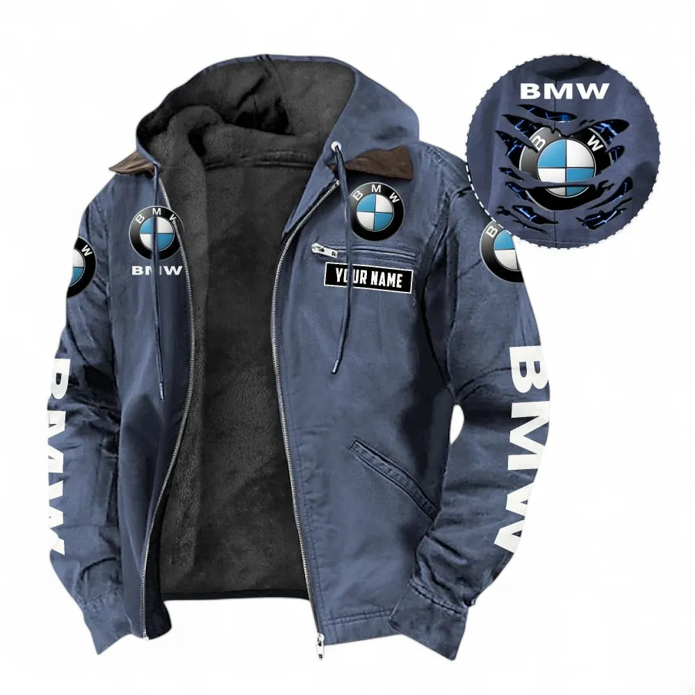 High-End Executive Car Hooded And Flannel Hoodie, Adventure-Ready Hoodie For Car Lovers CAR391 - Navy Blue
