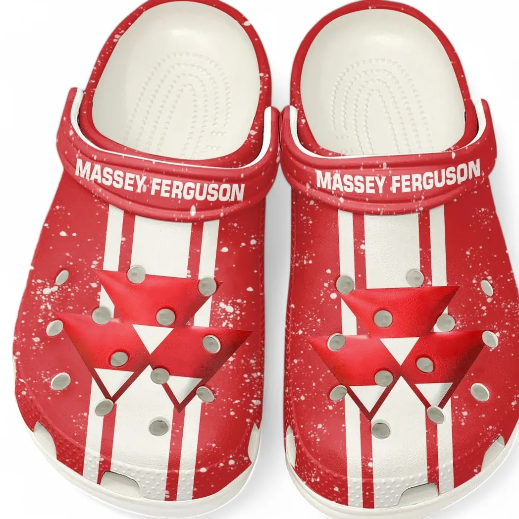 High-Performance Tractor Culture Clog, Stylish All Over Print Lightweight Shoes for Auto Fans and Streetwear Style CAR620 - White