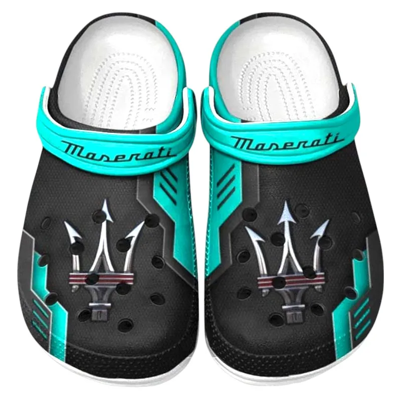 High-Performance Vehicle Lover’s All Over Print Clog, Slip-On Shoes for Daily Comfort and Garage Style CAR185 - Cyan