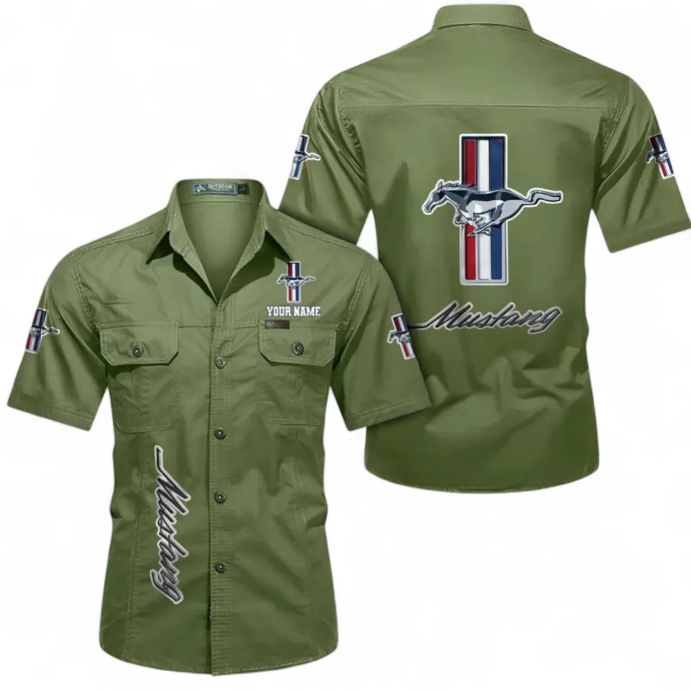 High-Performance Vehicle Men's Everyday Short Sleeve Shirt, Custom Name CAR392 - Fruit Green