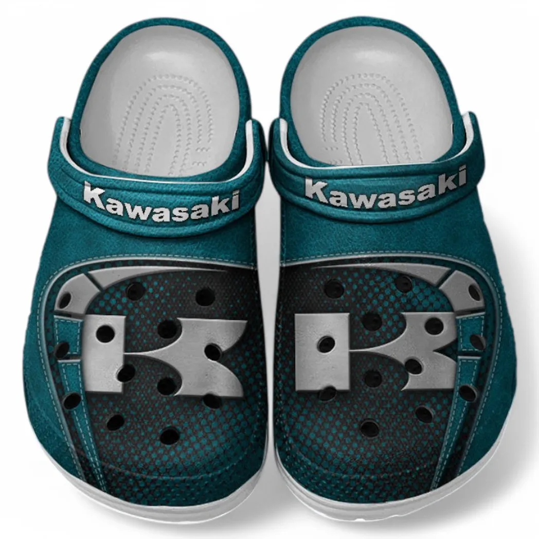 High-Speed Two-Wheeler Lover’s All Over Print Clog, Slip-On Shoes for Daily Comfort and Garage Style CAR183 - Cyan