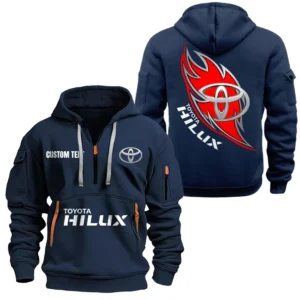 Hoodie Half Zipper Exclusive Logo Gift For Adventure Pickup Enthusiasts CAR170 - Navy