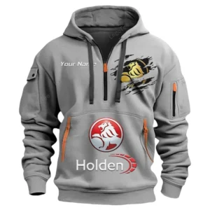 Hoodie Half Zipper Exclusive Logo Gift For Compact Sedan Enthusiasts CAR113 - Gray