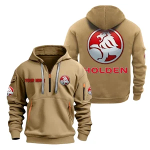 Pony Car Hoodie Half Zipper, Exclusive Logo Hoodie For Pony Car Enthusiasts CAR200 - Khaki