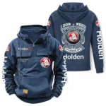 Passenger Car Tactical Quarter Zip Hoodie, Exclusive Logo Hoodie For Car Enthusiasts CAR106 - Dark Blue