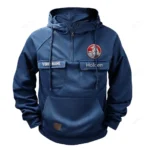 Australian Car Tactical Quarter Zip Hoodie, Exclusive Logo Hoodie For Car Enthusiasts CAR109 - Dark Blue