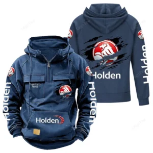 Family Sedan Tactical Quarter Zip Hoodie, Exclusive Logo Hoodie For Car Enthusiasts CAR122 - Dark Blue