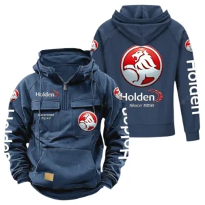 Compact Sedan Tactical Quarter Zip Hoodie, Exclusive Logo Hoodie For Car Enthusiasts CAR960 - Dark Blue