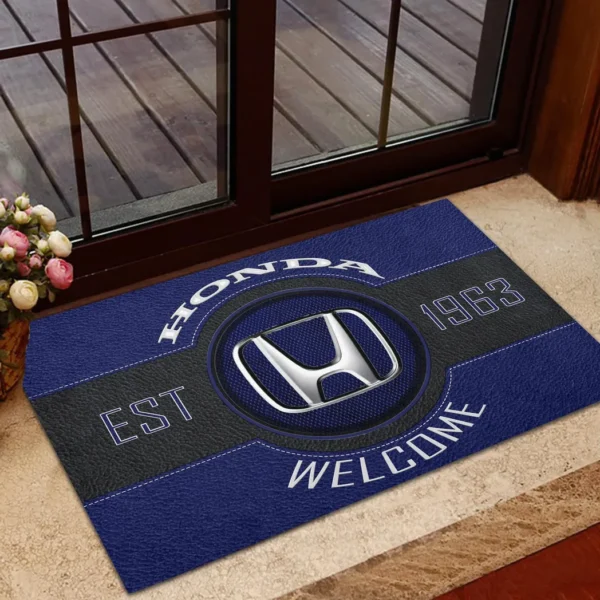 Hatchback Doormat, Durable Auto-Inspired Rug for Garage or Home Entry CAR169 - Blue