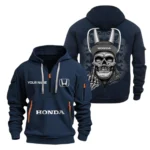 Hoodie Half Zipper Exclusive Logo Gift For Small Sedan Enthusiasts CAR166 - Navy