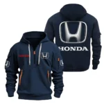 Hoodie Half Zipper Exclusive Logo Gift For Car Enthusiasts CAR200 - Navy