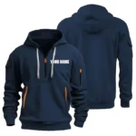 Hoodie Half Zipper Custom Name CLE11082925354 - Navy
