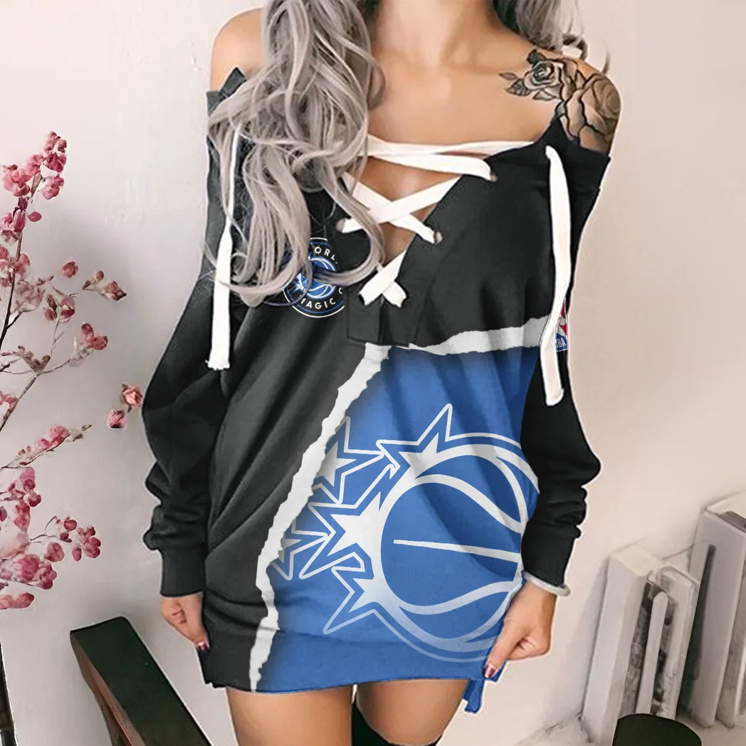 Hoop Energy Fans Lace-Up Sweatshirt For Women, Trendy Lace-Up Jumper HVN1273