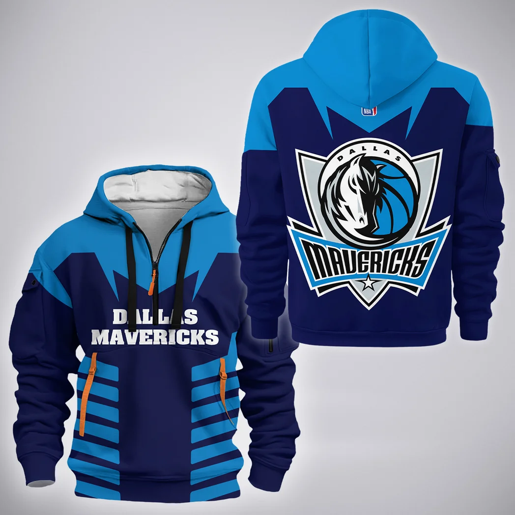 Hoop Energy Nation Hoodie Half Zip 3D, Fan Pride Half-Zip Hoodie HVN1272