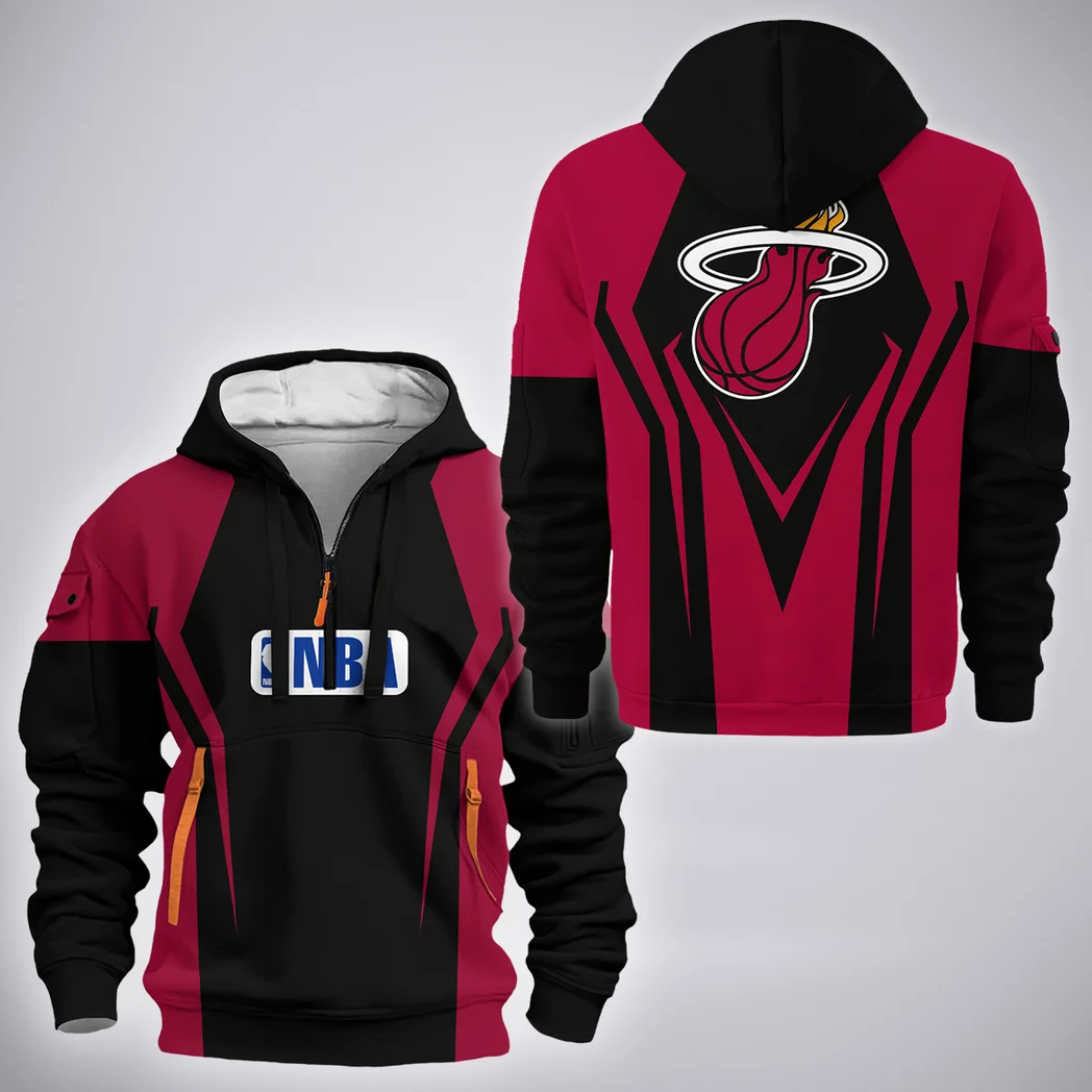 Hoop Lifestyle Family Hoodie Half Zip 3D, Active Supporter Half-Zip Hoodie HVN1274
