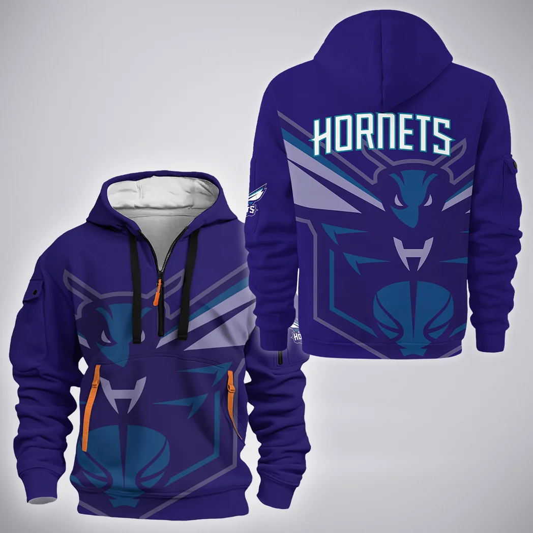 Hoop Passion Family Hoodie Half Zip 3D, Casual Sport Half-Zip Hoodie HVN1278