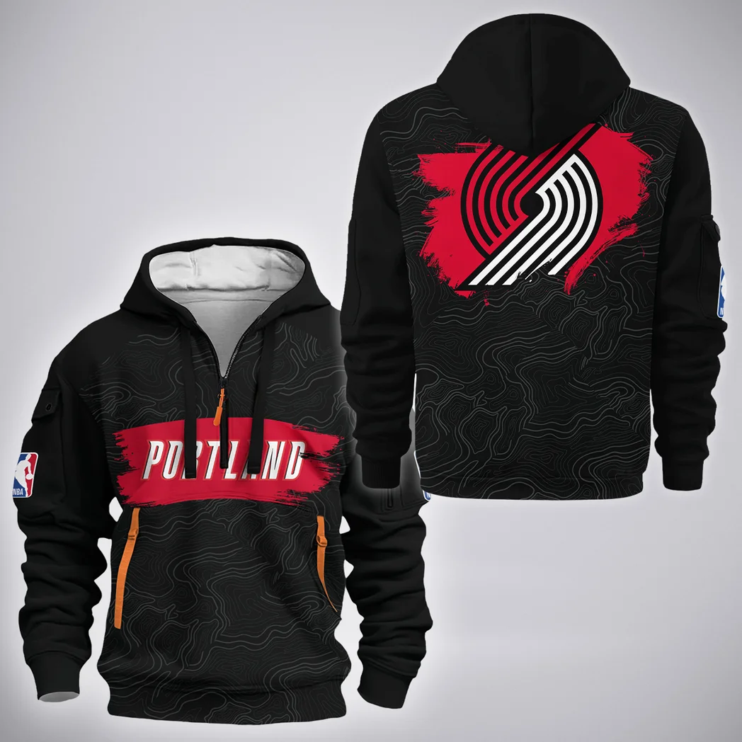 Hoop Passion Family Hoodie Half Zip 3D, Performance Fan Hoodie HVN1276