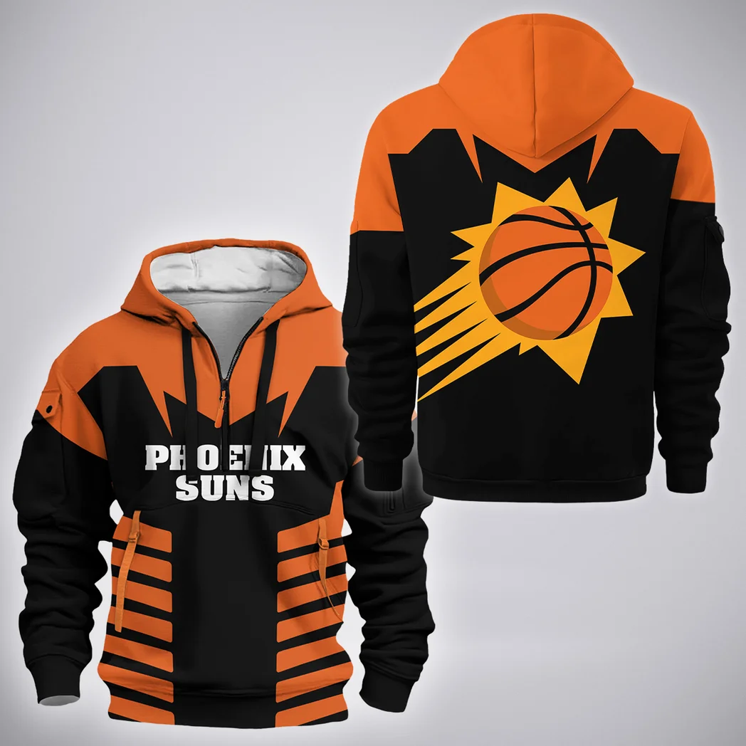 Hoop Passion Fans Hoodie Half Zip 3D, Warm Up Hoodie HVN1272