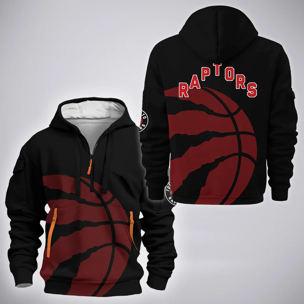 Hoop Passion Squad Hoodie Half Zip 3D, Modern Sport Hoodie HVN1278