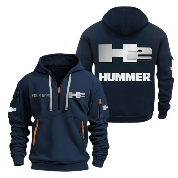 Exclusive Logo Hoodie Half Zipper For Off-Road SUV Enthusiasts, Gift For Off-Road SUV Fans CAR200 - Navy