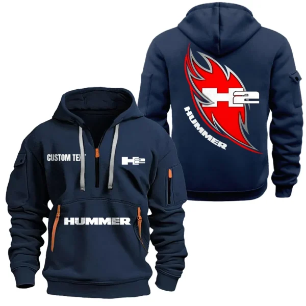 Exclusive Logo Hoodie Half Zipper For Off-Road SUV Enthusiasts, Gift For Off-Road SUV Fans CAR170 - Navy