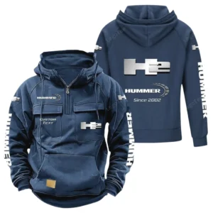 All-Terrain Explorer Tactical Quarter Zip Hoodie, Exclusive Logo Hoodie For Car Enthusiasts CAR960 - Dark Blue