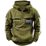 Extreme Terrain Vehicle Tactical Quarter Zip Hoodie, Exclusive Logo Hoodie For Car Enthusiasts CAR164 - Army Green