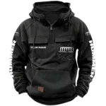 Tactical Utility Vehicle Tactical Quarter Zip Hoodie, Exclusive Logo Hoodie For Car Enthusiasts CAR164 - Black