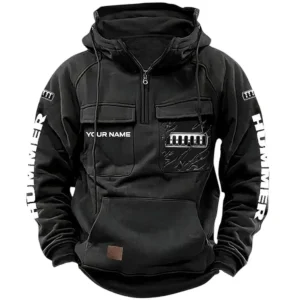 Tactical Utility Vehicle Tactical Quarter Zip Hoodie, Exclusive Logo Hoodie For Car Enthusiasts CAR164 - Black