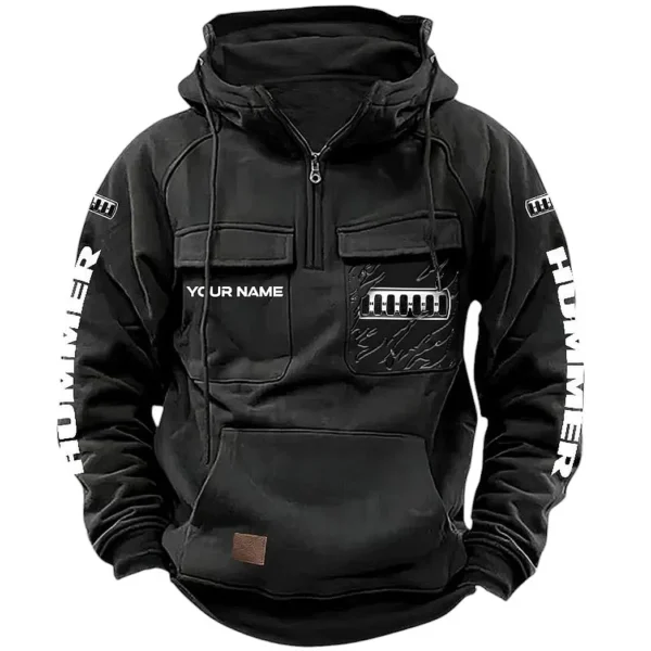 Tactical Utility Vehicle Tactical Quarter Zip Hoodie, Exclusive Logo Hoodie For Car Enthusiasts CAR164 - Black