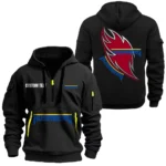 Off-Road Machine Hoodie Half Zipper, Exclusive Logo Hoodie For Off-Road Machine Enthusiasts CAR170 - Black