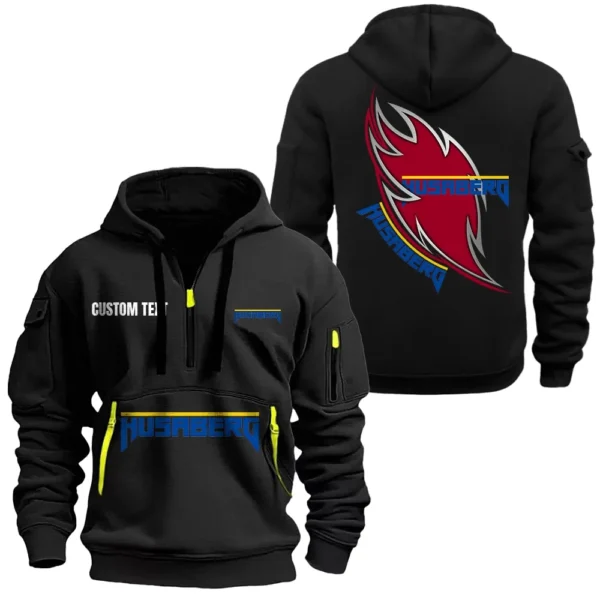 Off-Road Machine Hoodie Half Zipper, Exclusive Logo Hoodie For Off-Road Machine Enthusiasts CAR170 - Black
