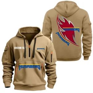 Hoodie Half Zipper Exclusive Logo Gift For Agile Dirt Bike Enthusiasts CAR170 - Khaki