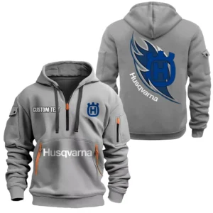 Hoodie Half Zipper Exclusive Logo Gift For High-Performance Off-Roader Enthusiasts CAR170 - Gray