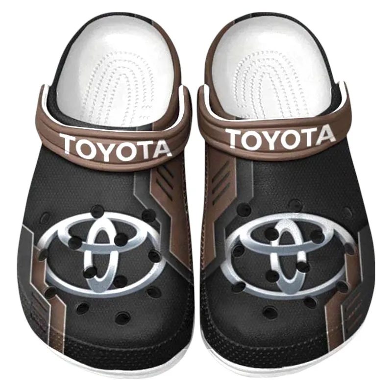 Hybrid Car Lover’s All Over Print Clog, Slip-On Shoes for Daily Comfort and Garage Style CAR185 - Brown