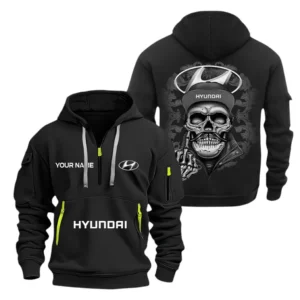 Hoodie Half Zipper Exclusive Logo Gift For Family Car Enthusiasts CAR166 - Black