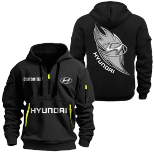 SUV Hoodie Half Zipper, Exclusive Logo Hoodie For SUV Enthusiasts CAR170 - Black
