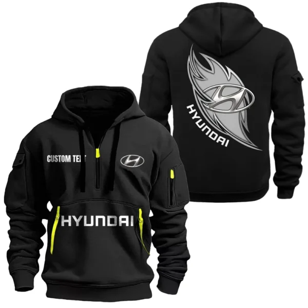 SUV Hoodie Half Zipper, Exclusive Logo Hoodie For SUV Enthusiasts CAR170 - Black