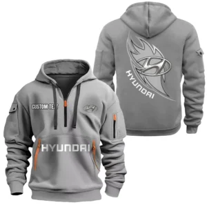 Hoodie Half Zipper Exclusive Logo Gift For Sedan Enthusiasts CAR170 - Gray