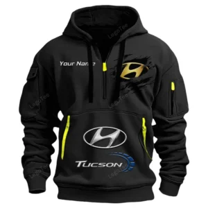 Hoodie Half Zipper Exclusive Logo Gift For SUV Enthusiasts CAR113 - Black