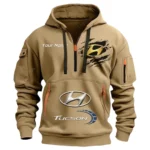 Hoodie Half Zipper Exclusive Logo Gift For City Car Enthusiasts CAR113 - Khaki