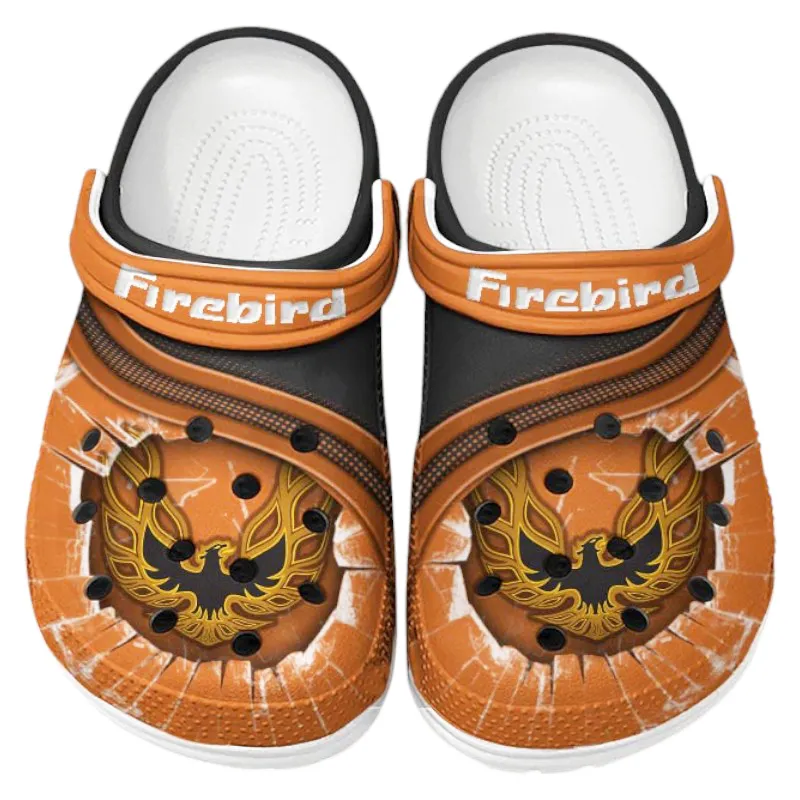 Iconic Classic Vehicle Lover’s All Over Print Clog, Slip-On Shoes for Daily Comfort and Garage Style CAR188 - Orange
