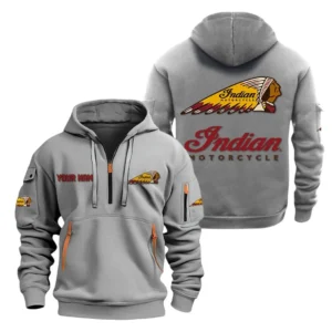 Hoodie Half Zipper Exclusive Logo Gift For Long-Distance Bike Enthusiasts CAR200 - Gray