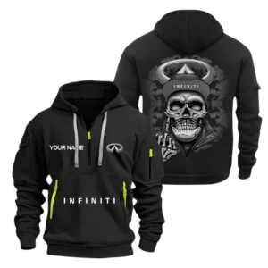 Hoodie Half Zipper Exclusive Logo Gift For Premium Road Vehicle Enthusiasts CAR166 - Black